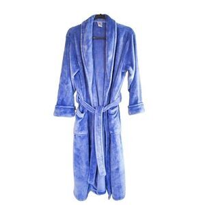 Natori Womens Robe Purple M Plush with Belt Long Sleeve